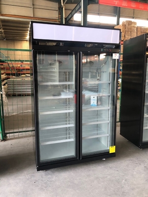 Congélateur en verre d'affichage de porte de lumière du supermarché LED pour les aliments surgelés