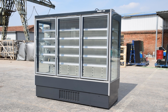 Cabinet en verre commercial R404a de congélateur de porte d'acier inoxydable de Multideck