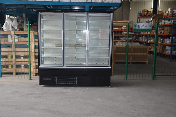 Réfrigérateur en verre de supermarché vitré par double triple avec Endpanel transparent