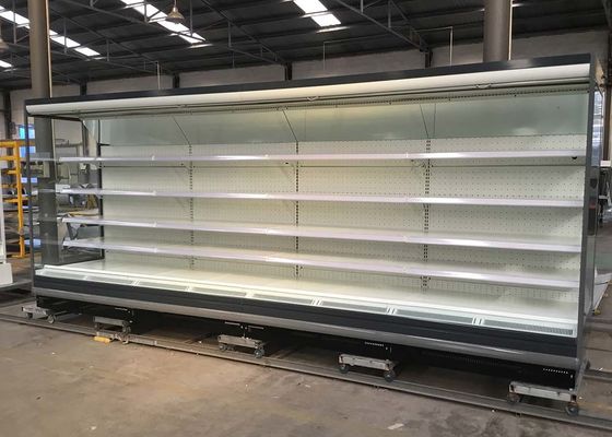 Réfrigérateur ouvert d'affichage de R449a MultiDeck avec l'unité de condensation à distance