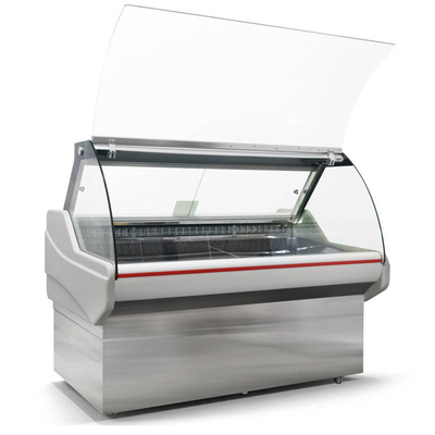 Réfrigérateur de Front Curved Glass Deli Display pour le stockage d'affichage