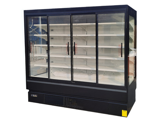 L'automobile R290 dégivrent le Cabinet de MultiDeck avec des portes en verre de glissement
