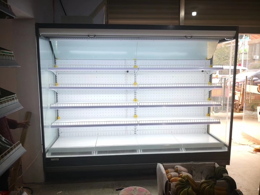 Cabinet réfrigéré d'affichage ouvert économiseur d'énergie pour le supermarché avec la valve d'expansion de Danfoss pour des laitages