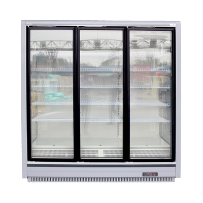 Multideck économiseur d'énergie a frigorifié l'étalage pour le supermarché avec 5 couches de rayonnage réglable de fil pour les aliments surgelés