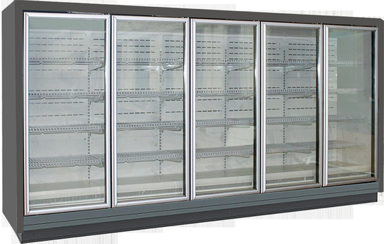 Réfrigérateur affronté droit commercial de Multideck avec Endpanels solide pour l'affichage d'aliments surgelés de supermarché