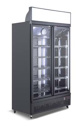 Congélateur vertical d'affichage de crème glacée avec les portes en verre vitrées par triple Frameless